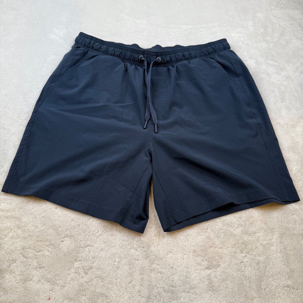 VA Versattire Men's Athletic Shorts Large Training Gym Running‎ Navy Blue